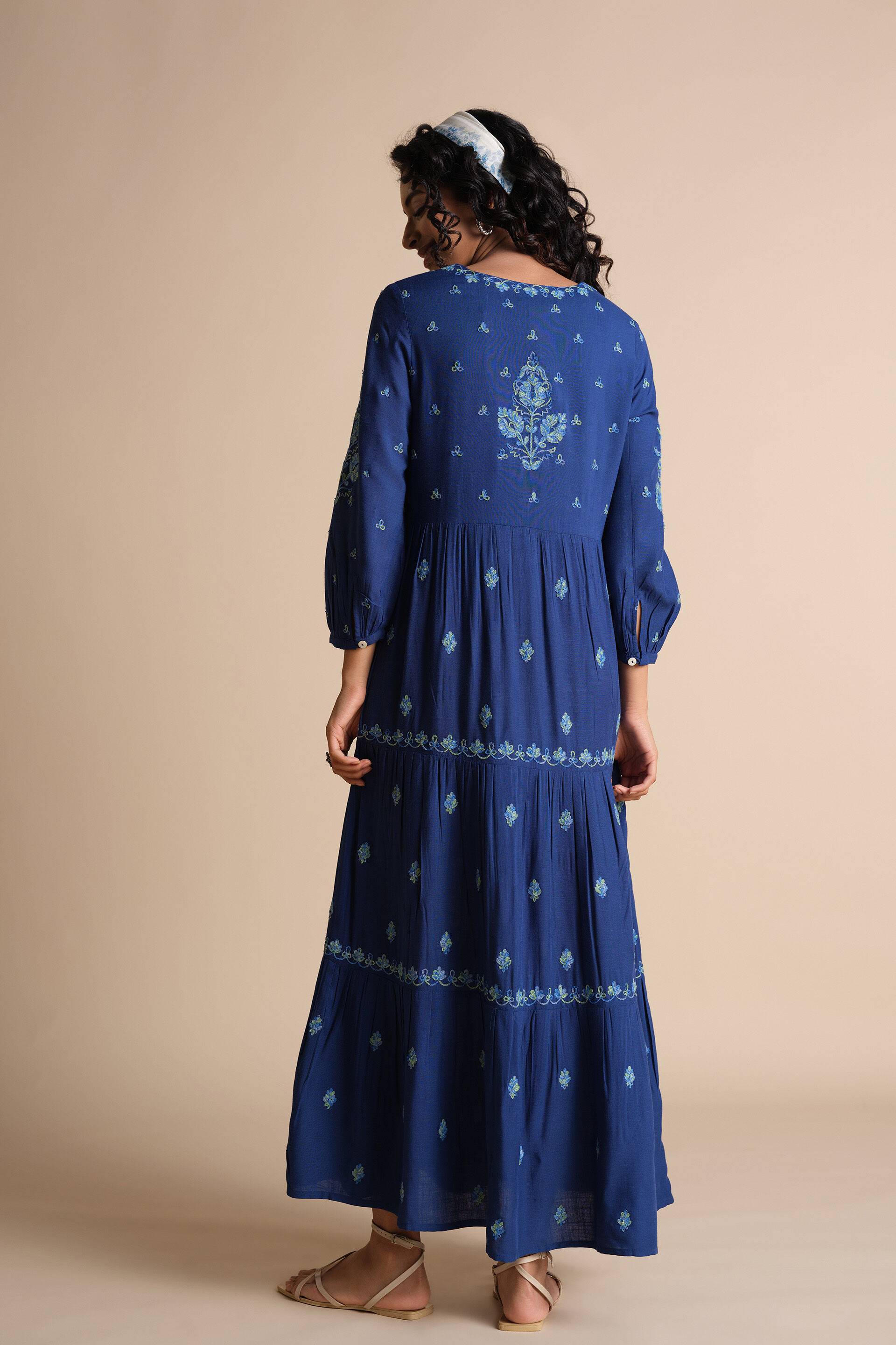 Neela Bloom Dress, Blue, image 5